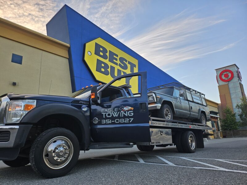 Towing from the Muldoon, Tikahtnu Best Buy in Anchorage